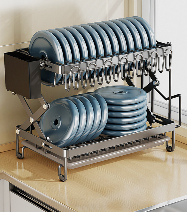 Muti-functional Draining Storage Rack (Collapsible)