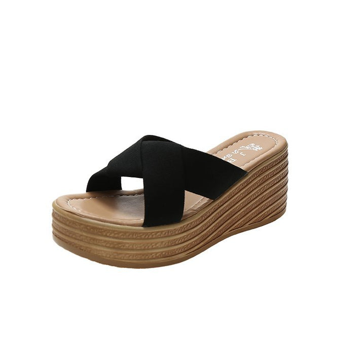 Outside Women's Summer Flip Flops, High-Heeled