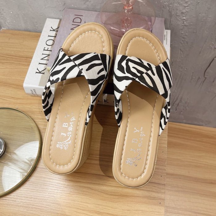 Outside Women's Summer Flip Flops, High-Heeled